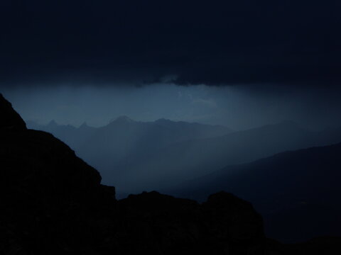 time lapse clouds over the mountains