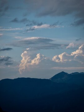 clouds over the mountains