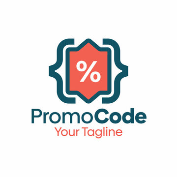This image showcases a vibrant, modern logo design featuring a discount code symbol and an appealing color scheme that enhances promotional marketing concepts.