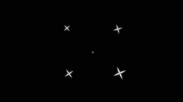 Glowing shinning stars, magical starry sky with twinkling stars,