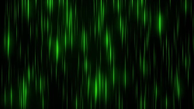 Glowing Green Vertical Speed Lines Abstract Motion Graphic