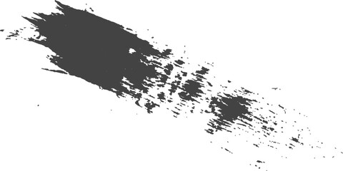 Obraz premium Dark grey ink splash with rough texture against a clean white background for graphic design