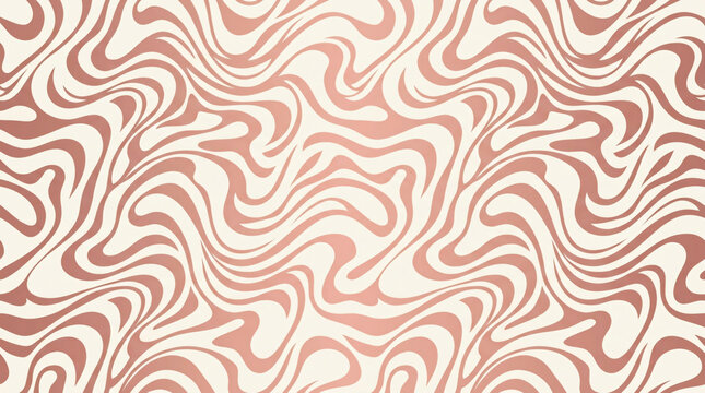 Rose Gold Abstract Liquid Wave Seamless Pattern Background