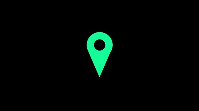 Animation of location pin icon animation 4 k..