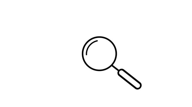 Digital Search and Magnifier Icon with Zoom, Investigation and Information Concept