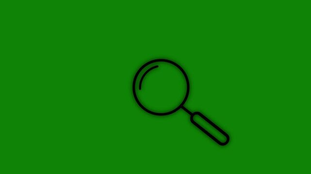 Magnifying Glass Search and Research Icon Animation for Web, Technology and Discovery