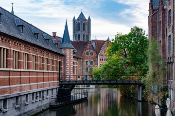 Naklejka premium Colorful Ghent Streets, Belgium 