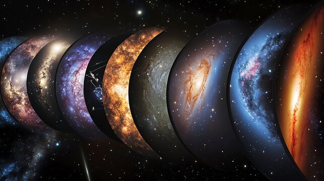 Exploring the universe, a magnificent telescope in space reveals stunning images of faraway galaxies, showcasing vibrant colors and intricate details. A glimpse into the cosmos unfolds