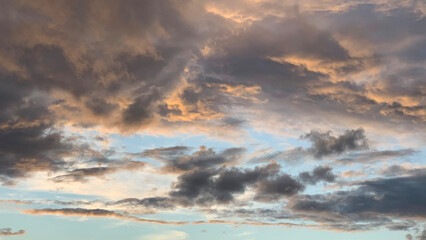 Obraz premium storm clouds in the evening sunset