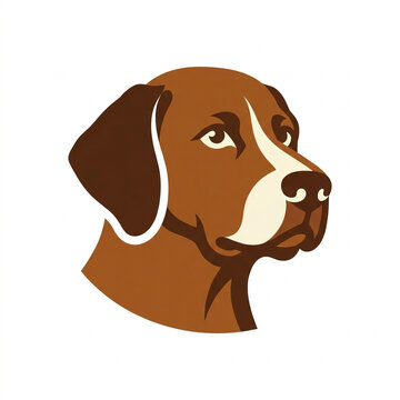 Dog head profile for pet branding and veterinary service logos