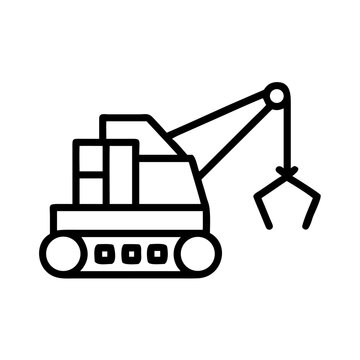 Straddle carrier, construction machinery, transporting containers in port, minimalistic style