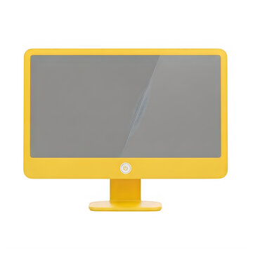 Modern computer monitor with cracked screen
