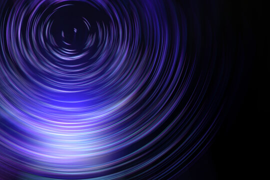 Abstract Neon Fractal Vortex and Light Tunnel Effect