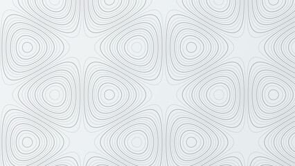 Obraz premium Abstract topographic wave background with hexagonal wave lattice and fine slate grey contour lines on light minimal backdrop