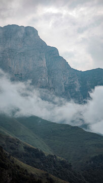 mountain landscape with clouds