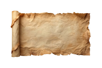 Fototapeta premium Vintage parchment sheet with curled edges