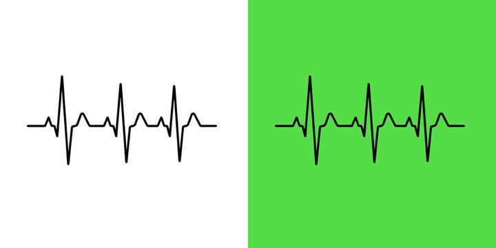 Ecg line vector icon for medical health pulse design