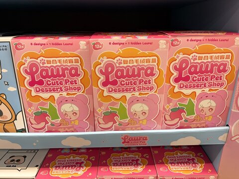Laura Cute Pet Dessert Shop Blind Box Toys on Walmart Shelf in Lakeland Florida