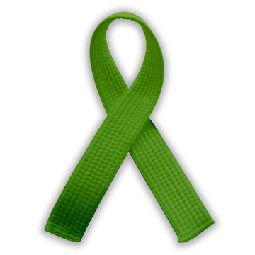 lymphoma prevention green ribbon martial arts belt