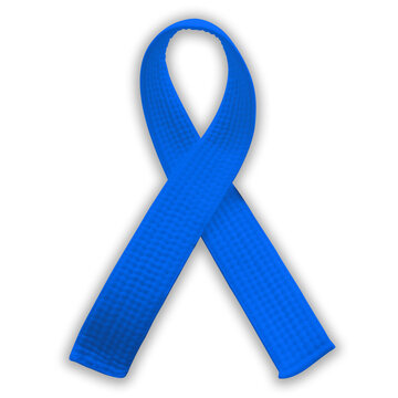child abuse prevention blue ribbon martial arts belt