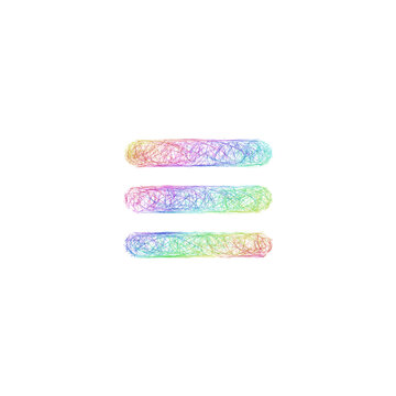 Colorful sketch menu button icon design