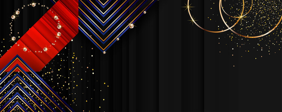 Christmas gold design black background abstract shiny color golden basis for a Wedding or Christmas gold elements dots