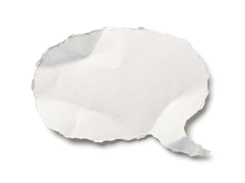 Realistic paper chat bubble mockup with copy space for text and quotes