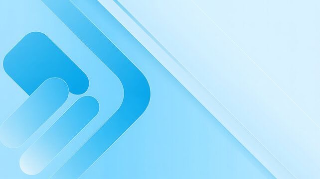Abstract background, with blue rounded, rectangular shapes and, diagonal lines on, a light blue, gradient backdrop.