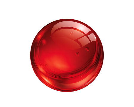 Glossy red orb with glass-like texture and soft gradient