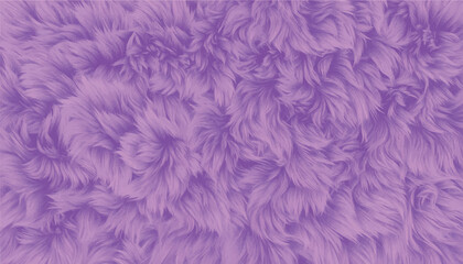Vector fluffy purple fur texture background. Soft lavender violet shaggy hair pattern for cosmetic backdrop, fashion banner, luxury card wallpaper, poster design, textile wool art illustration. © Bediha Duru Öksüz