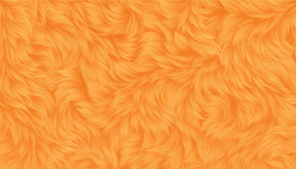 Vector seamless orange fur texture background. Soft fluffy hair pattern, vibrant golden backdrop for creative design, banner, wallpaper or luxury textile surface autumn concepts. © Bediha Duru Öksüz