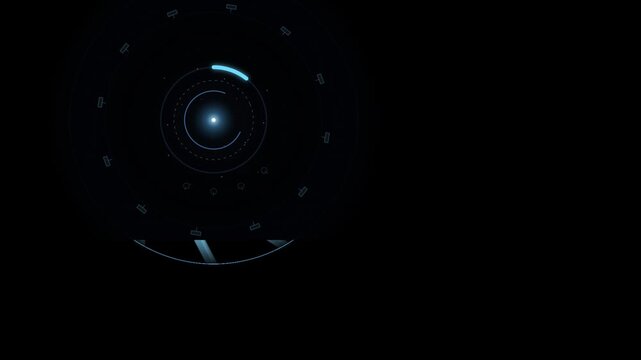 Cyber ​​HUD Target Reticle Lower Left Frame Motion Loop
