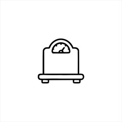 Fototapeta premium bathroom weight scale icon isolated on transparent background