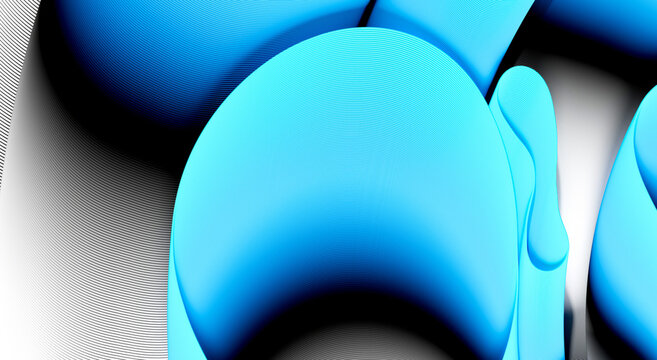 3d render of abstract art, 3d background of surreal circles, ropes on a curve, wavy organic lines, forms in a deformation transformation process in purple and white, and blue multicolor gradient color