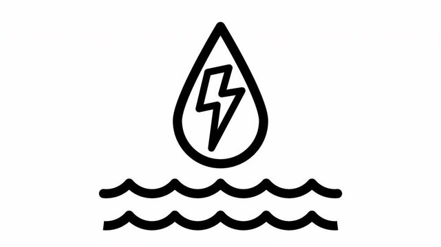 Hydropower video animation representative for agriculture,environment or farming.