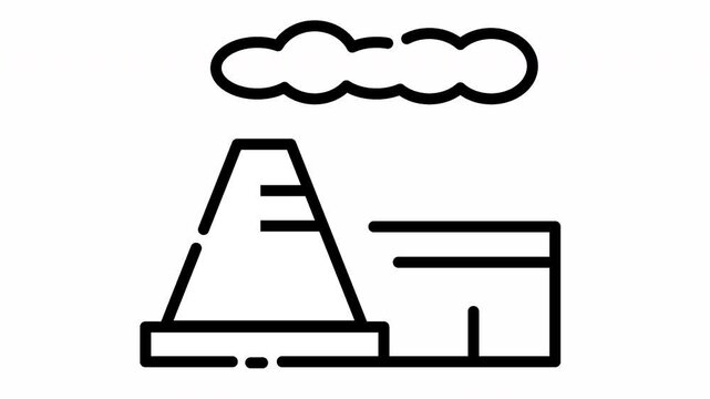 Factory air pollution animation video 