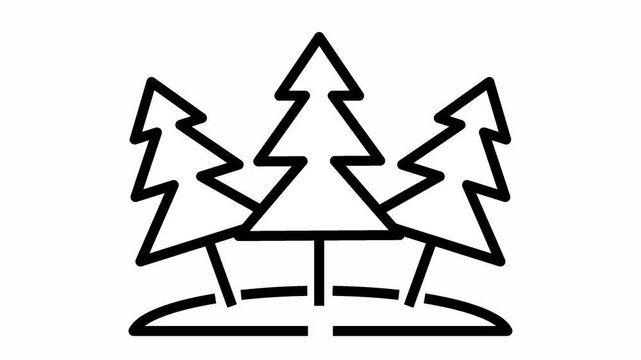 Forest rainer plant video animation motion icon