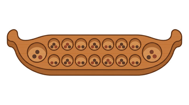 Congklak Traditional Southeast Asian Mancala Board Game