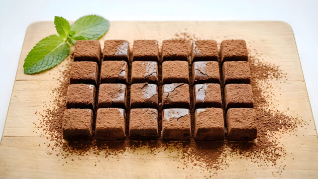 cube chocolate dessert