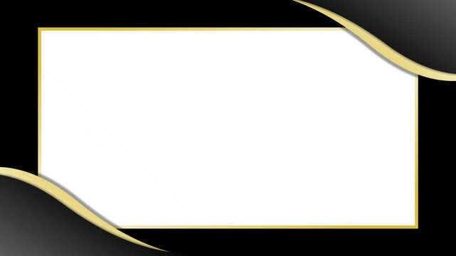 Elegant high end and sophisticated business frame background with gold lines
