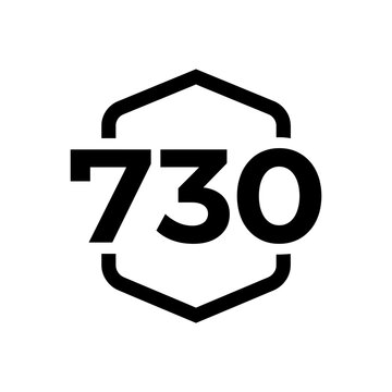 Number 730 Logo Isolated