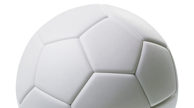 Isolated white classic textured football, a universal symbol of sport and athletic competition