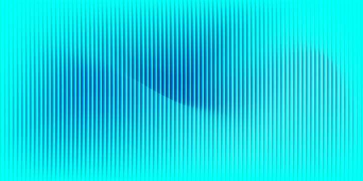 3D stripe lines on tosca teal background. Vector illustration