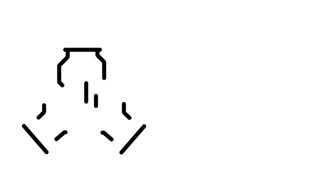 people hands group team trust support together icon line 2d video animation motion
