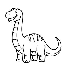 Fototapeta premium Cartoon Dinosaur Outline