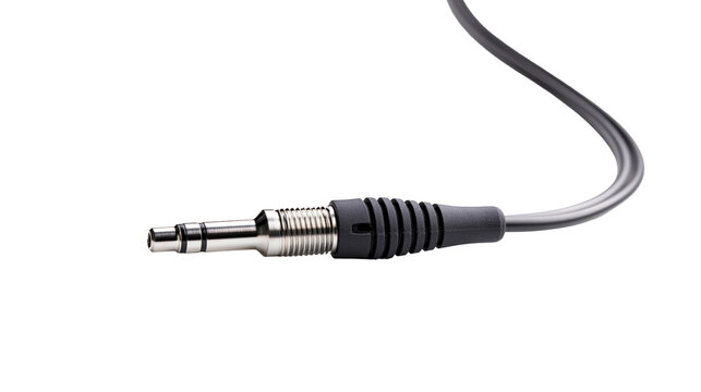 Isolated 3.5mm audio jack with black cable for headphone and microphone connection