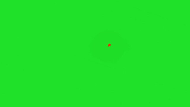 Realistic Fire Flame Loop Animation on Green Screen Background.