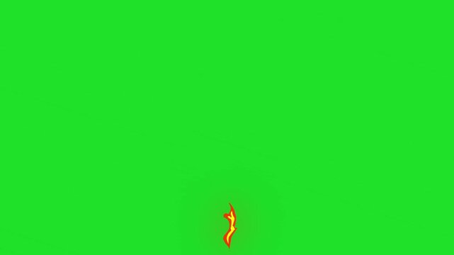 Realistic Fire Explosion Transition Effect on Green Screen.