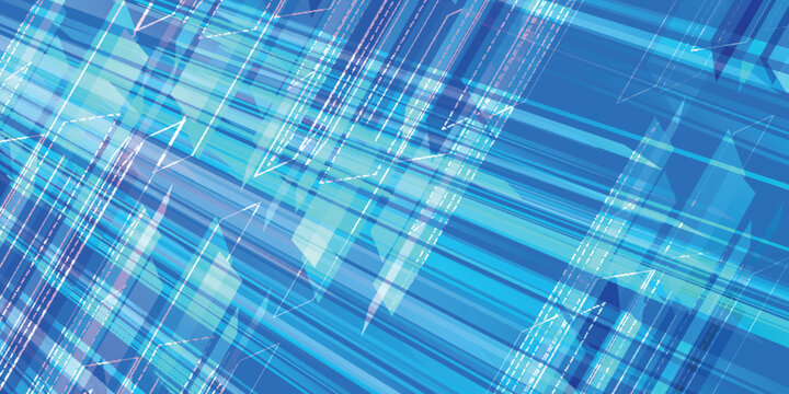 Dynamic blue abstract geometric background design