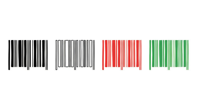Colorful vertical bar code patterns